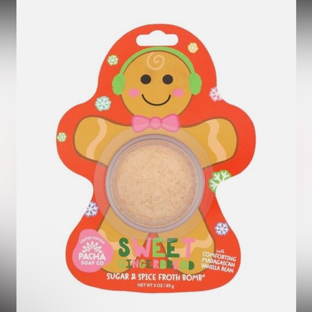 Pacha Soap Co. Sweet Gingerbread Sugar & Spice Froth Bomb - Limited Edition 3oz